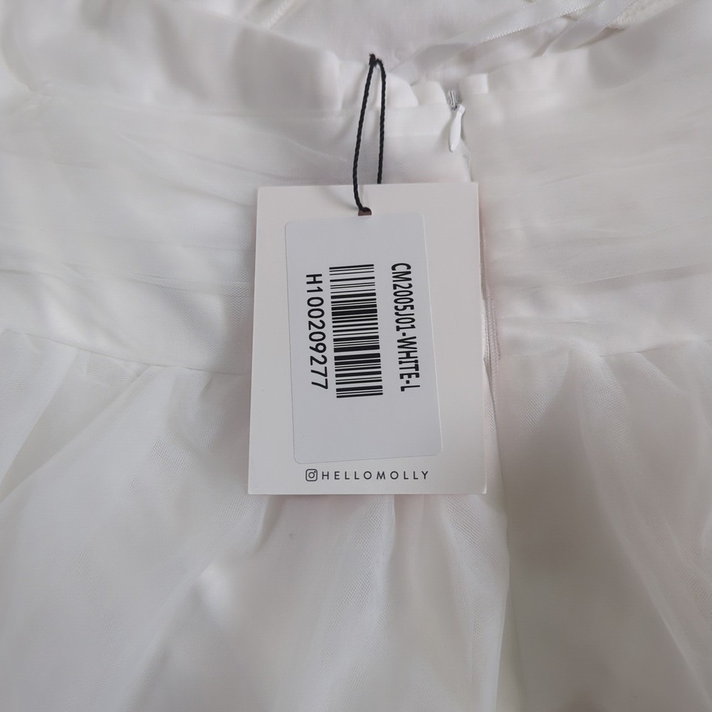 Hello Molly Halter Tulle Mini Dress Large 8 Bridal Wedding Party NWT - Picture 9 of 11